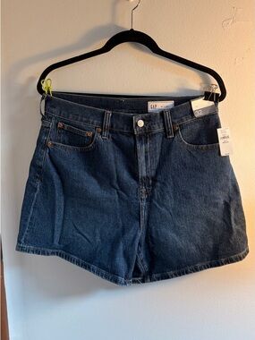 GAP Dark Blue Denim High-Rise Jean Shorts NWT